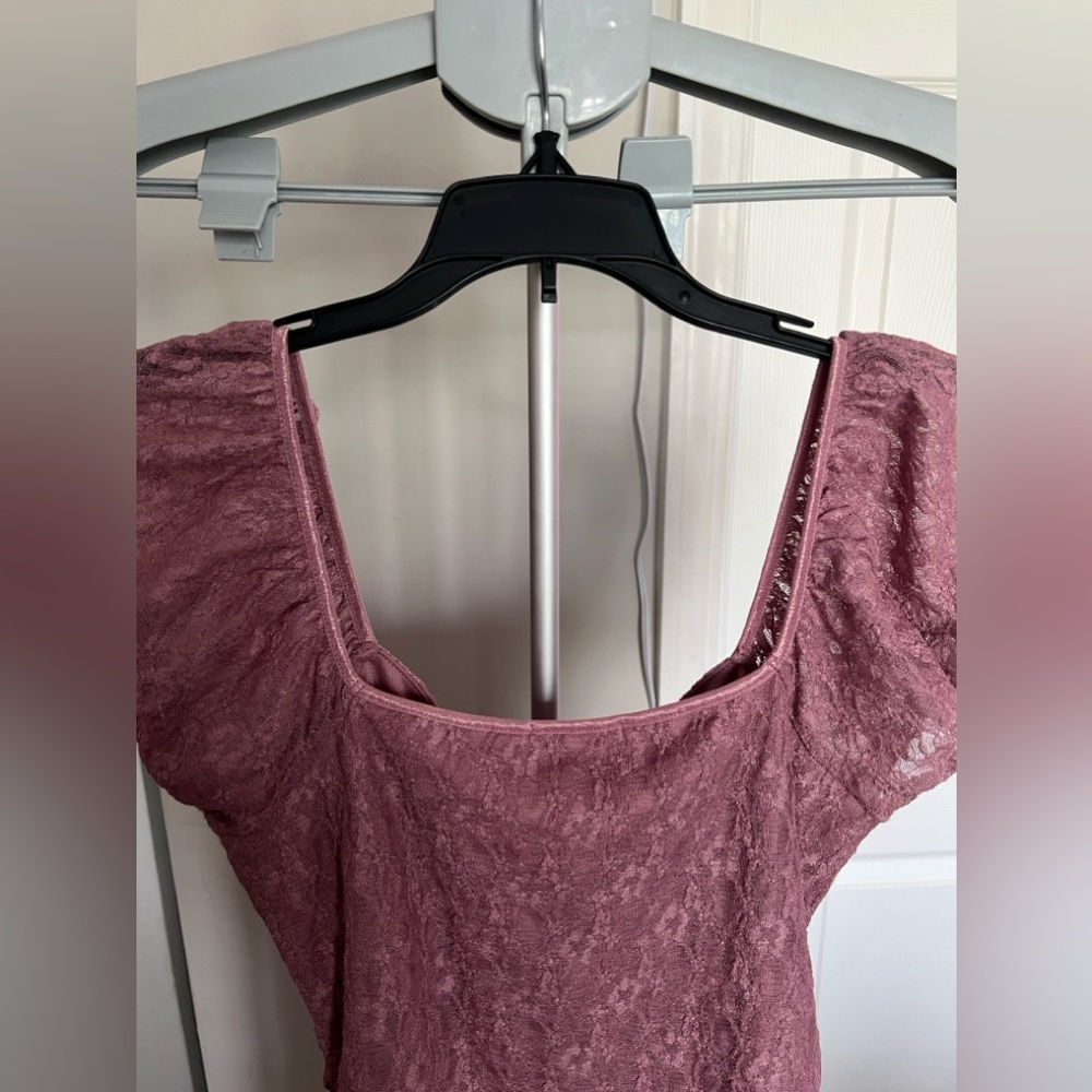 BP PINK RUCHED LACE MINIDRESS Size Medium NWT - Picture 12 of 13